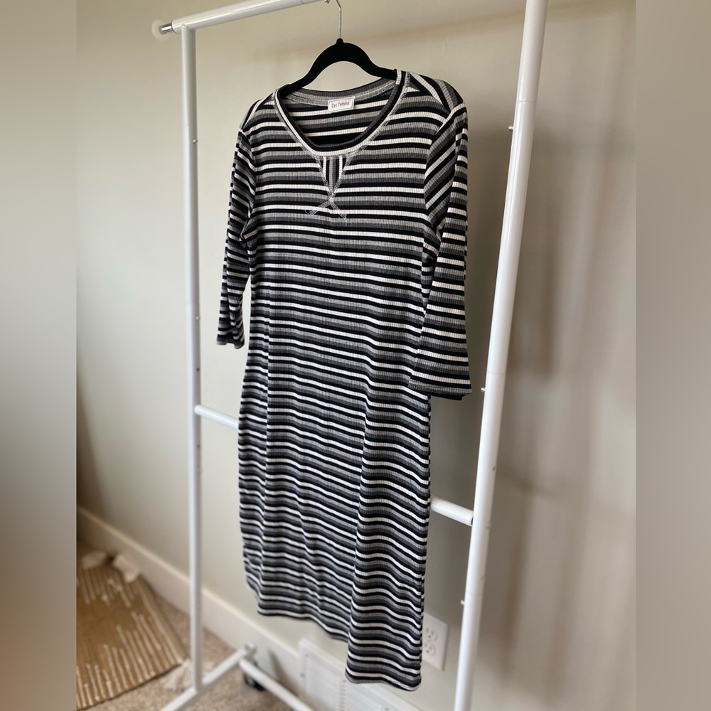 Striped skater dress